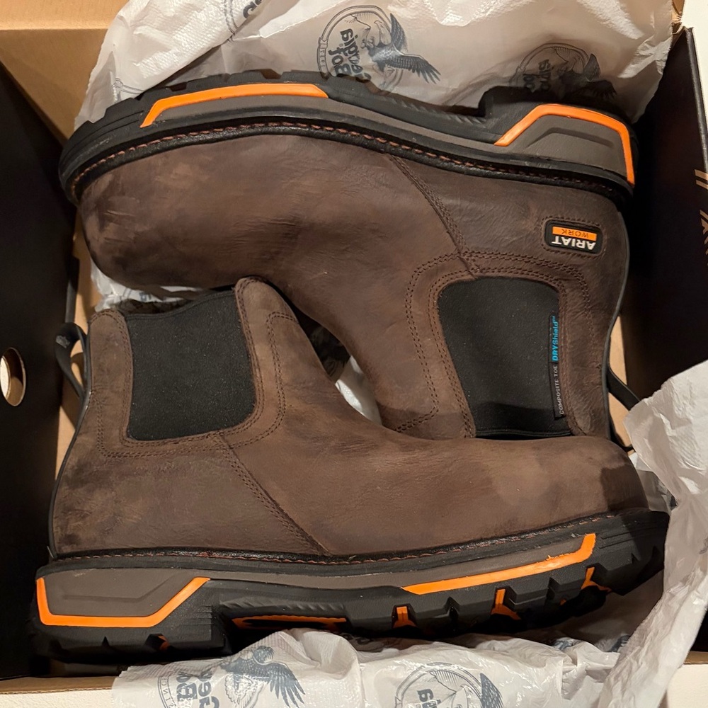 Ariat Brown Big Rig Waterproof Work Boots Composite Toe Men’s 11EE Wide
